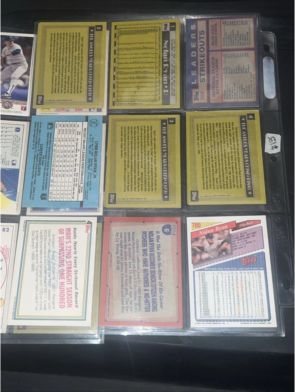 Lot Of 32 Nolan Ryan Baseball Cards Astros Rangers